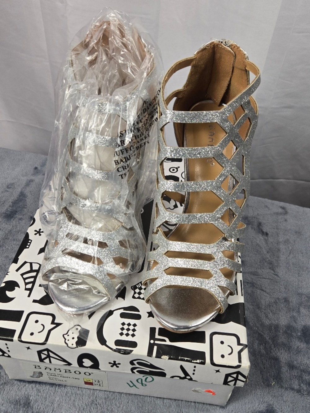 Brand new Glittered high heel prom/wedding shoe